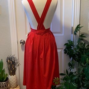 Red Apron Dress